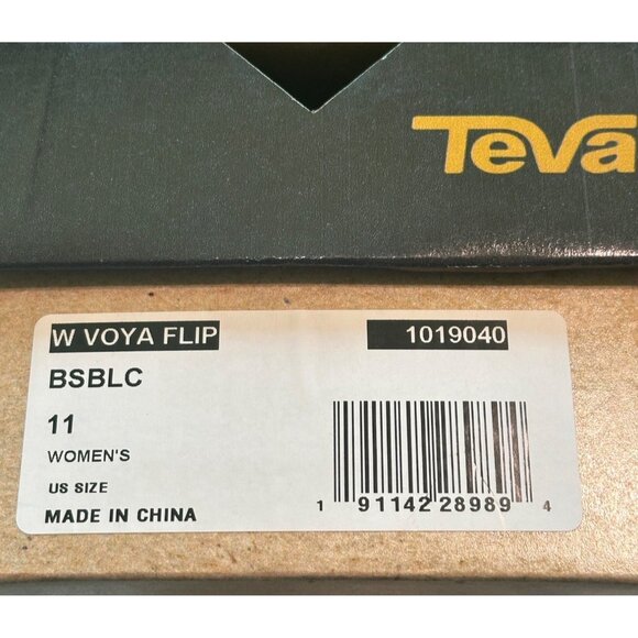 Teva Women's Voya Flip Flops Black Size 11 - Picture 5 of 5